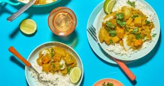 Coconut Fish Curry with Rice