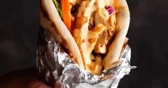 Greek Chicken Gyros with Creamy Yogurt Sauce