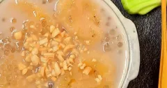 Cách nấu chè chuối bột báng nước cốt dừa béo thơm