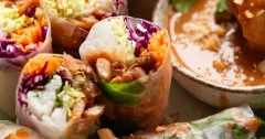 Lemongrass Chicken Rice Paper Rolls