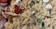 Tomato Basil Pasta Salad with Mozzarella