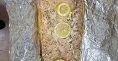 Garlic Herb Baked Salmon