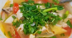 Canh chua nấm chay thanh mát