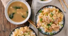 Oyakodon Japanese Chicken and Egg Rice Bowls