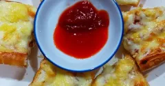 Bánh mì pizza phô mai nồi chiên không dầu siêu nhanh