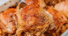 Roasted Chicken Stuffed with Sticky Rice