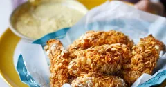 Baked Oat-Crusted Chicken Katsu Dippers