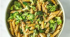 Charred Broccoli Pasta with Lemon and Walnuts
