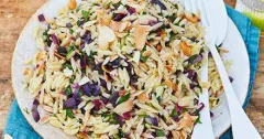 Herby Lemon Orzo Salad with Caramelized Onion