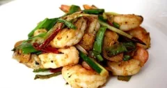 Quick Scallion Ginger Shrimp Stir-Fry