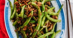 Green Bean Stir-Fry with Pork and Zha Cai