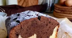Chocolate Vanilla Marble Loaf Cake