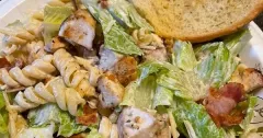 Chicken Caesar Pasta Salad with Bacon