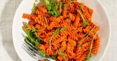 Red Lentil Pasta with Creamy Roasted Pepper Tomato Sauce