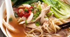 Chinese Chicken Noodle Soup with Bok Choy