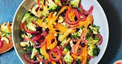 Broccoli Cranberry Salad with Pickled Red Onion