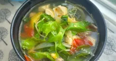 Canh chua đậu rồng nấm chay thanh mát