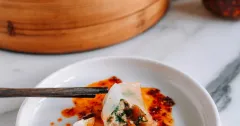 Steamed Crystal Dumplings with Pork and Spinach
