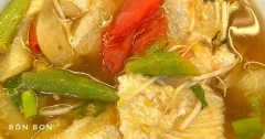 Canh Chua Ức Cá Basa Khô Nấu Thơm Bạc Hà