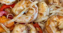 Spicy Kung Pao Shrimp Pasta