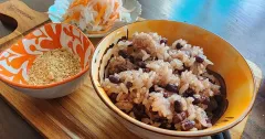 Xôi đậu đỏ nấu nồi cơm điện dẻo bùi