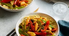 Easy Thai Red Curry Vegetable Noodles