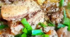 Phi lê cá lóc kho thịt xay đậm đà