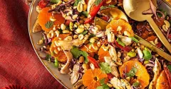 Clementine Turkey Salad with Peanut Lime Dressing