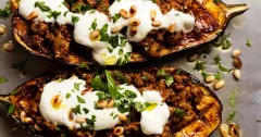 Moroccan Stuffed Eggplant with Spiced Beef or Lamb