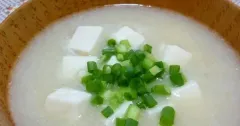 Creamy Potato Miso Soup with Silken Tofu