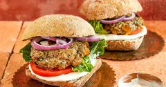 Moroccan-Style Lamb Burgers with Dried Apricots