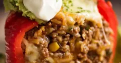 Mexican-Style Stuffed Peppers with Beef and Rice