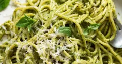 Easy Juicy Pesto Pasta with Silky Basil Sauce