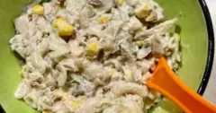 Cold Tuna Pasta Salad with Corn and Lemon