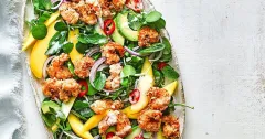 Crispy Coconut Prawns with Mango Avocado Salad