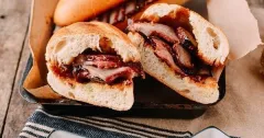 Char Siu Garlic Bread Sandwich (Retro Style)