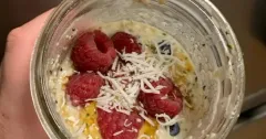 Healthy Creamy Overnight Oats with Berries and Seeds