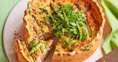 Spring Pea, Asparagus and Ham Hock Tart