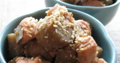 Miso Sesame Salmon and Burdock Stew