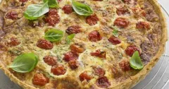 Roasted Tomato, Basil and Parmesan Quiche