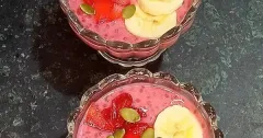 Strawberry Overnight Oats Pudding