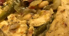 Slow Cooker Zesty Two-Bean Shredded Chicken Chili