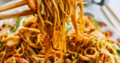 Homemade Lo Mein with Vegetables and Protein