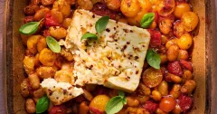 One-Pan Baked Feta with Tomatoes and Butter Beans