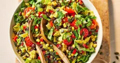 Black Bean Taco Salad with Tomatoes and Lime