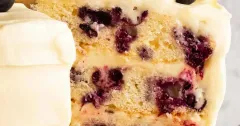 Moist Blueberry Cake with Zesty Lemon Frosting
