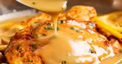 Chicken Francese with Lemon White Wine Sauce