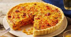 Savory Leek, Manchego, and Chorizo Tart