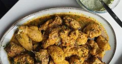 Kadhai Chicken Chargha with Mint Raita