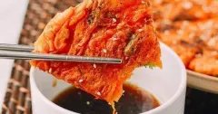 Crispy Kimchi Pancake (Kimchijeon) with Dipping Sauce